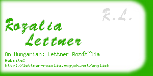 rozalia lettner business card